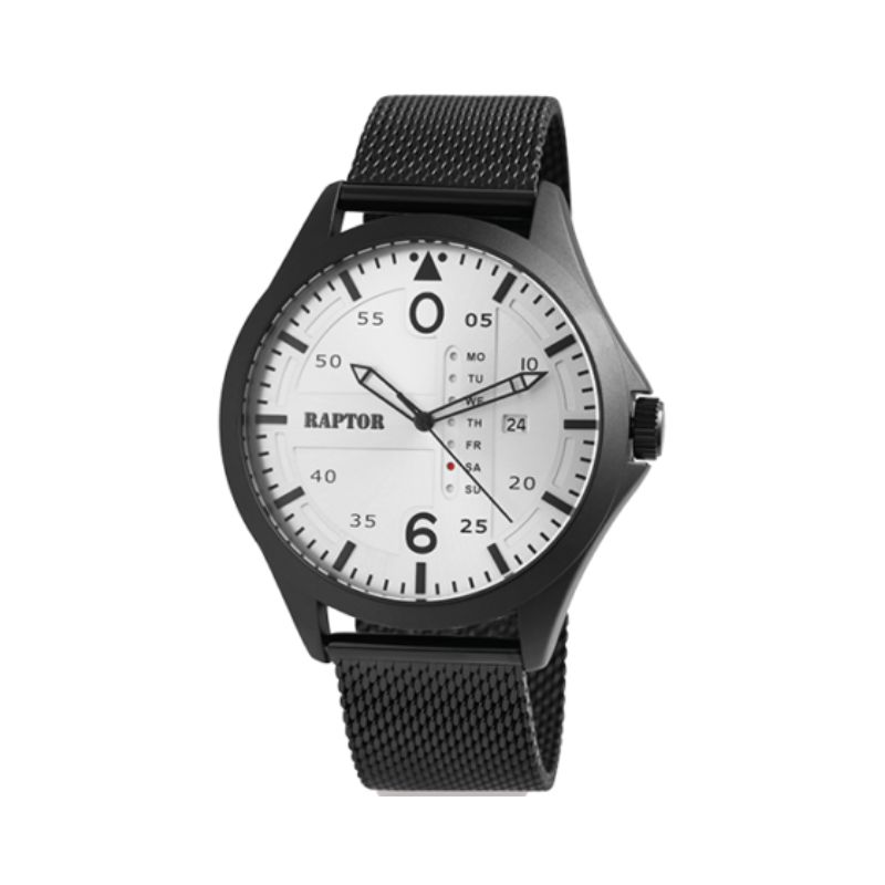 Raptor Orologio Uomo In Legno Di Sandalo - RA20300-003 - Cassa 52mm, Bracciale Con Fibbia Deployante, Quadrante Con Teschio E Lancette Luminose
